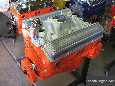 Chevy 327 TurnkeyEngine 350HP Chevy Orange Complete Engine